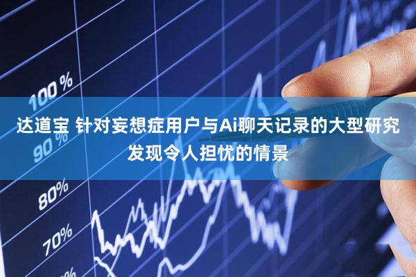 达道宝 针对妄想症用户与Ai聊天记录的大型研究发现令人担忧的情景